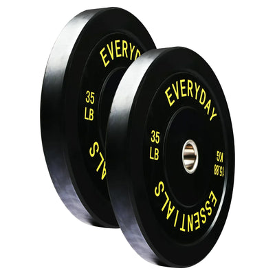 BalanceFrom Everyday Essentials 35lb Olympic Weight Plate, Pair, Black(Open Box) - VMInnovations