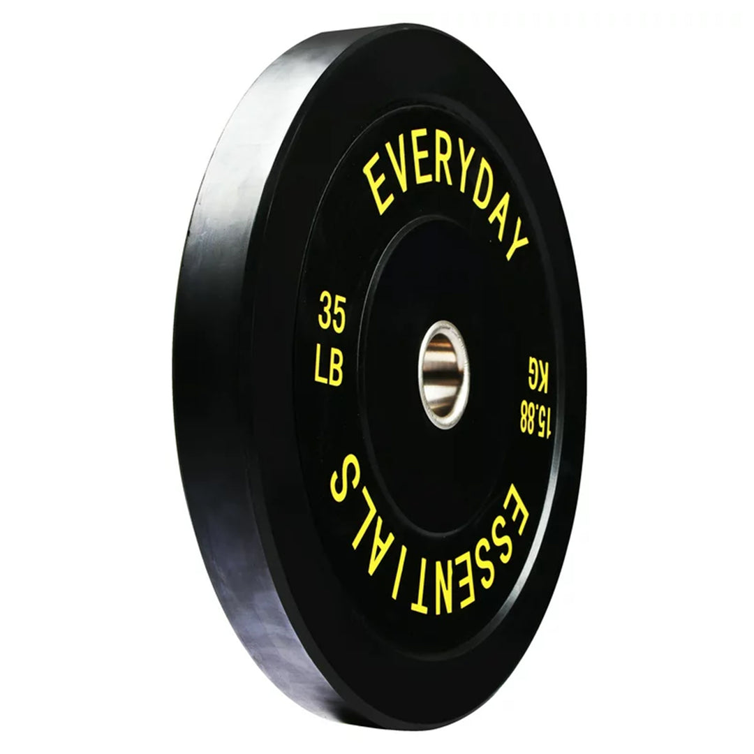 BalanceFrom Everyday Essentials 35lb Olympic Weight Plate, Pair, Black(Open Box)