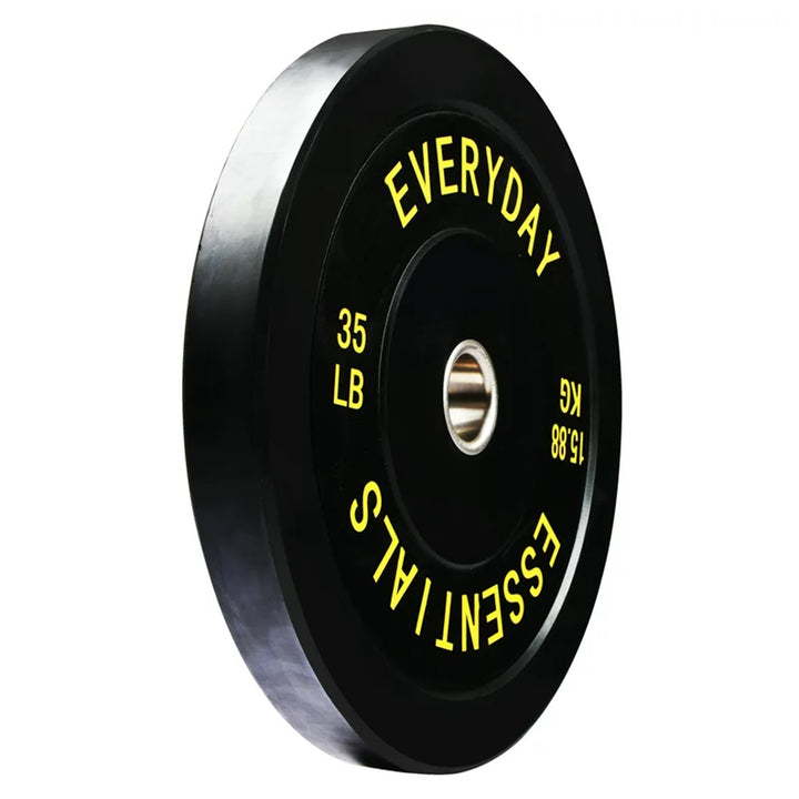 BalanceFrom Everyday Essentials 35lb Olympic Weight Plate, Pair, Black(Open Box)