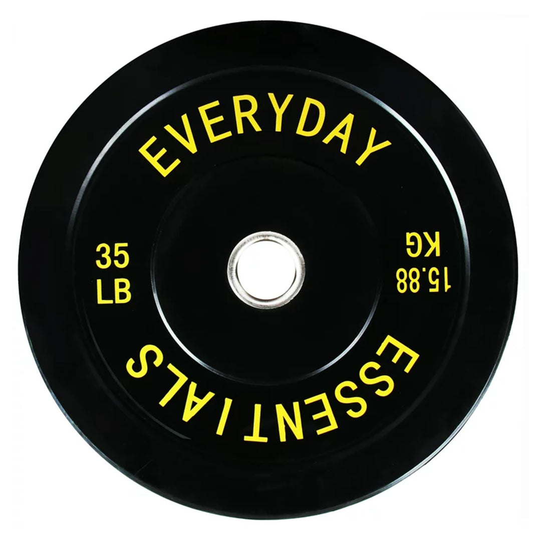 BalanceFrom Everyday Essentials 35lb Olympic Weight Plate, Pair, Black(Open Box)