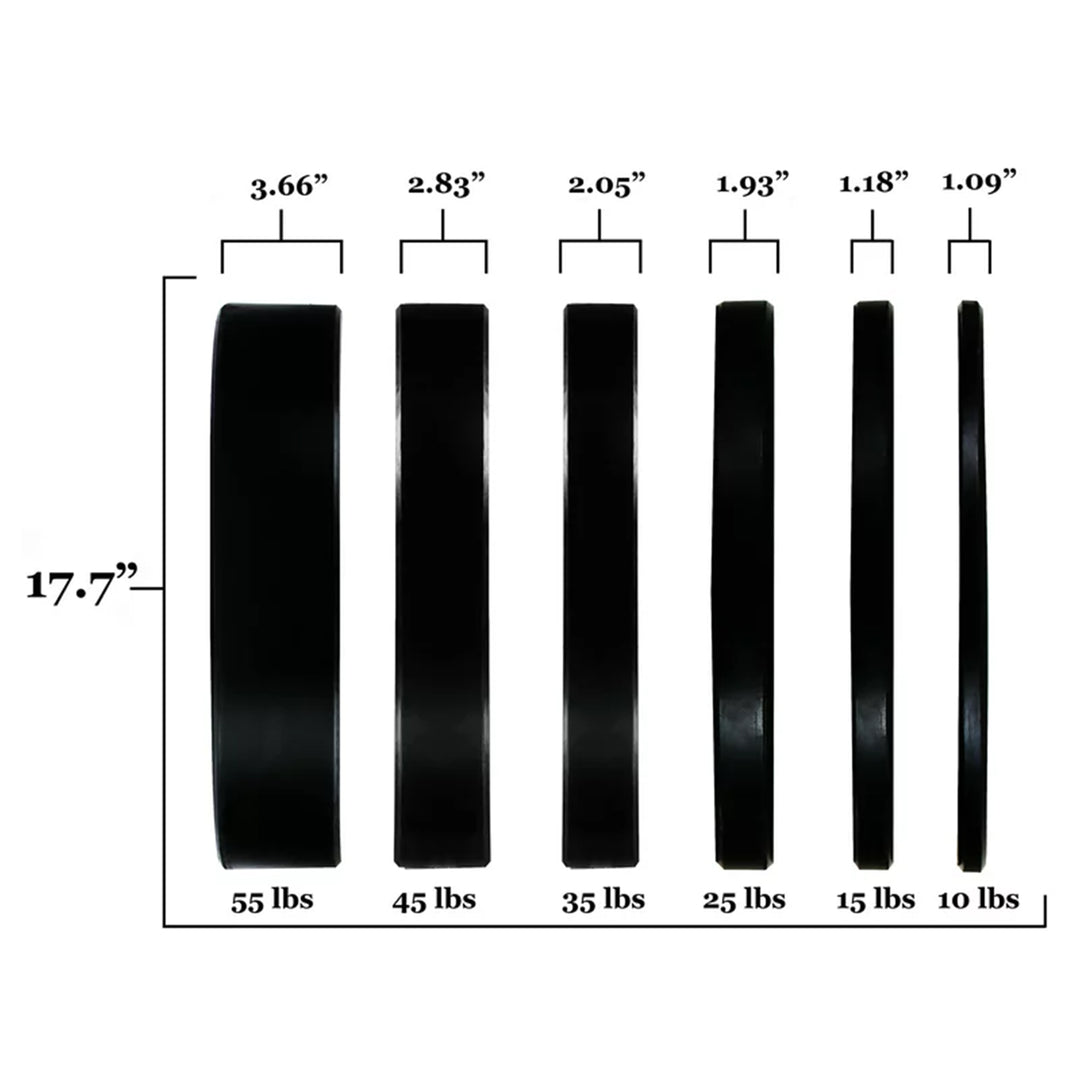 BalanceFrom Everyday Essentials 35lb Olympic Weight Plate, Pair, Black(Open Box)
