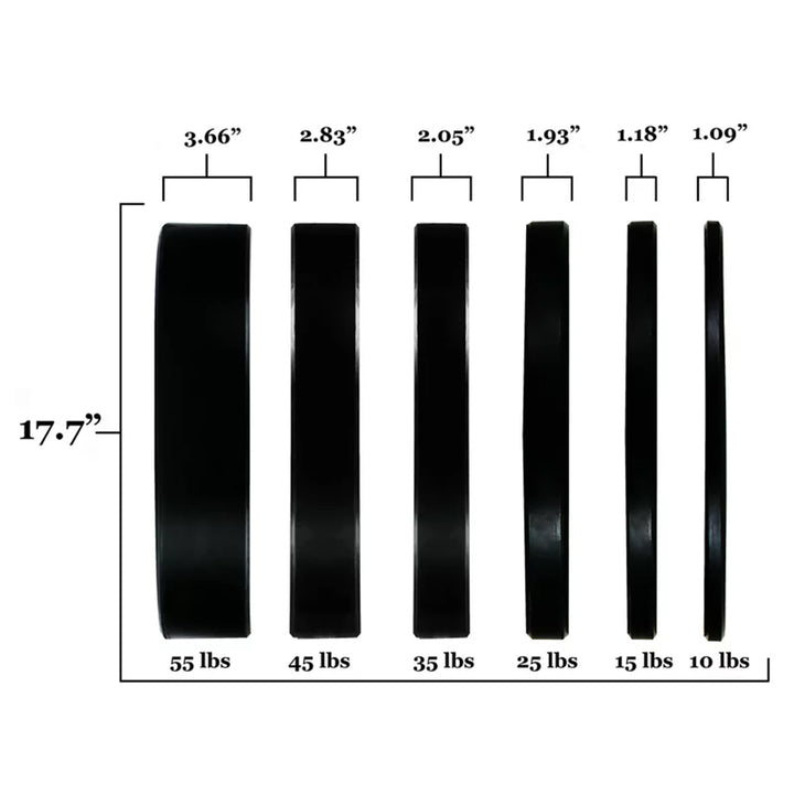BalanceFrom Everyday Essentials 35lb Olympic Weight Plate, Pair, Black(Open Box)
