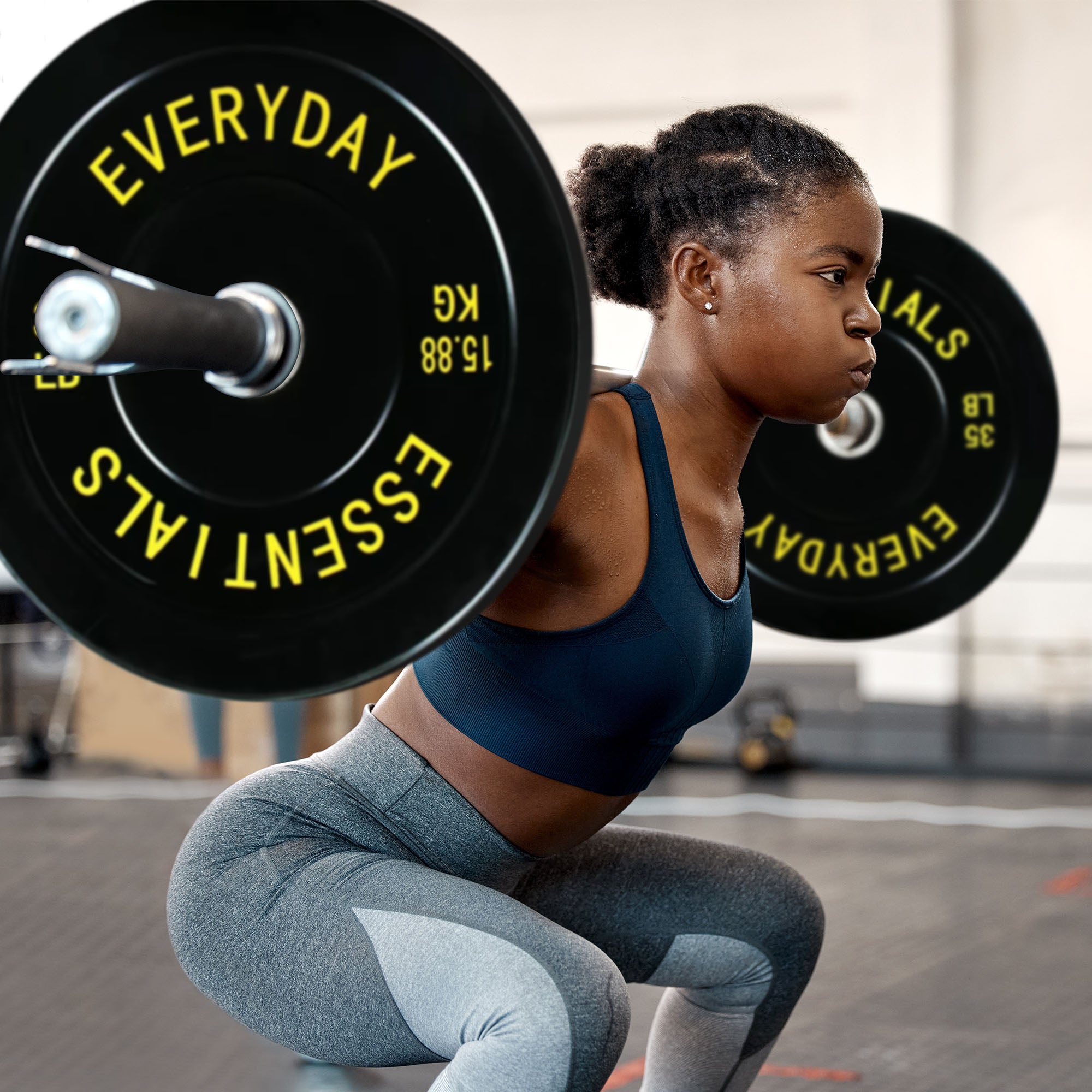 BalanceFrom Everyday Essentials 35lb Olympic Weight Plate, Pair, Black(Open Box) - VMInnovations