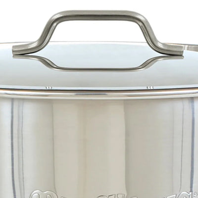 Bayou Classic 20 Quart Economy Stainless Steel Kettle Stock Pot with Domed Lid
