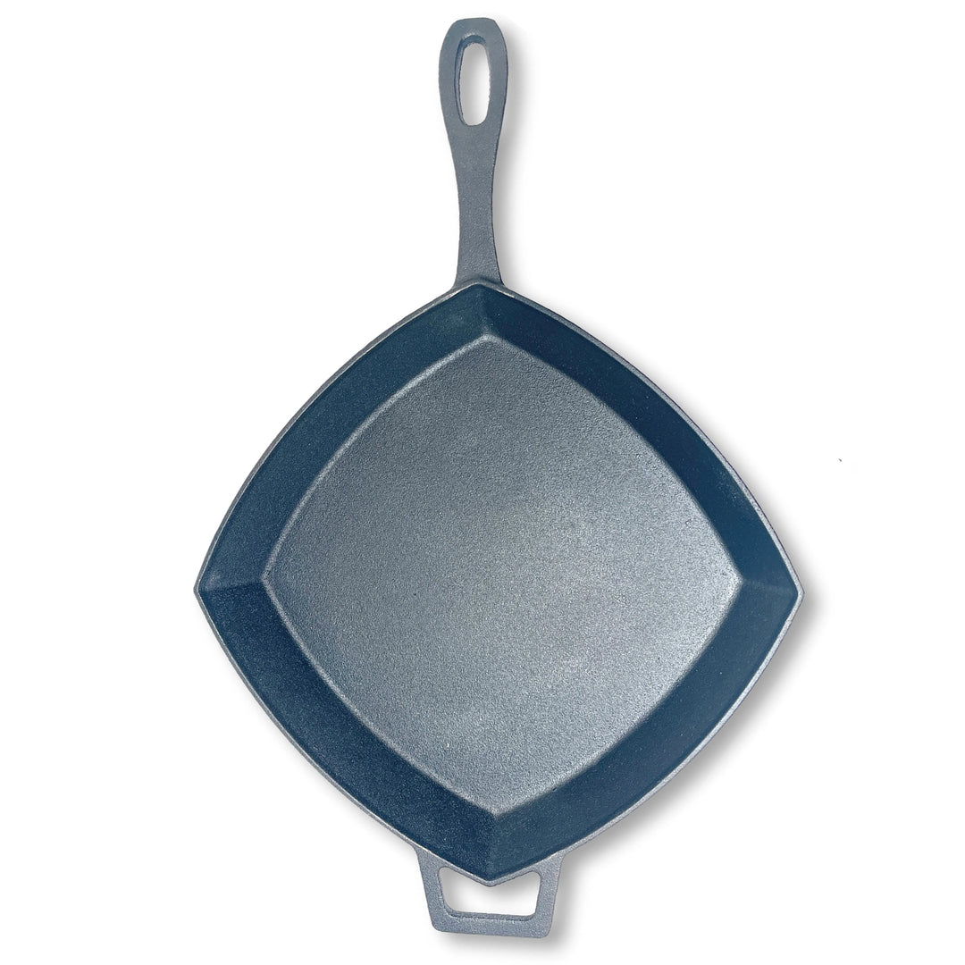 Bayou Classic 12" Square Cast Iron Cooking Skillet w/ Helper Handle (Open Box) - VMInnovations