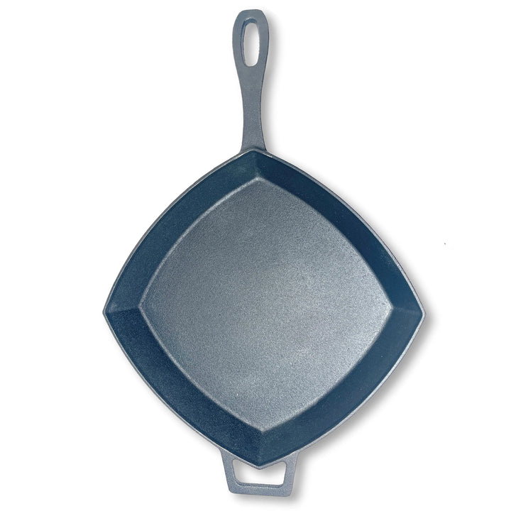 Bayou Classic 12" Square Cast Iron Cooking Skillet w/ Helper Handle (Open Box) - VMInnovations