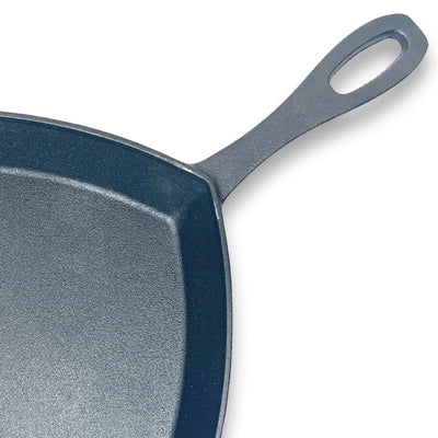 Bayou Classic 12 Inch Square Cast Iron Cooking Skillet Pan with Helper Handle - VMInnovations