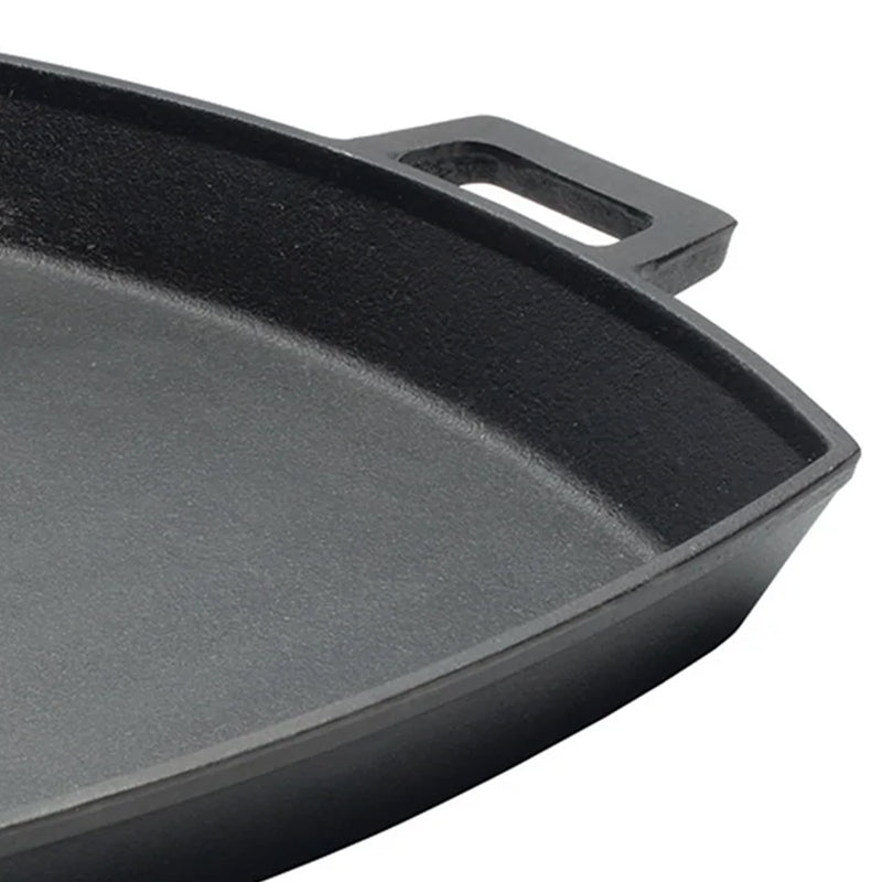 Bayou Classic 12"x14" Cast Iron Pan with Wide Loop Handles, Black (Open Box)