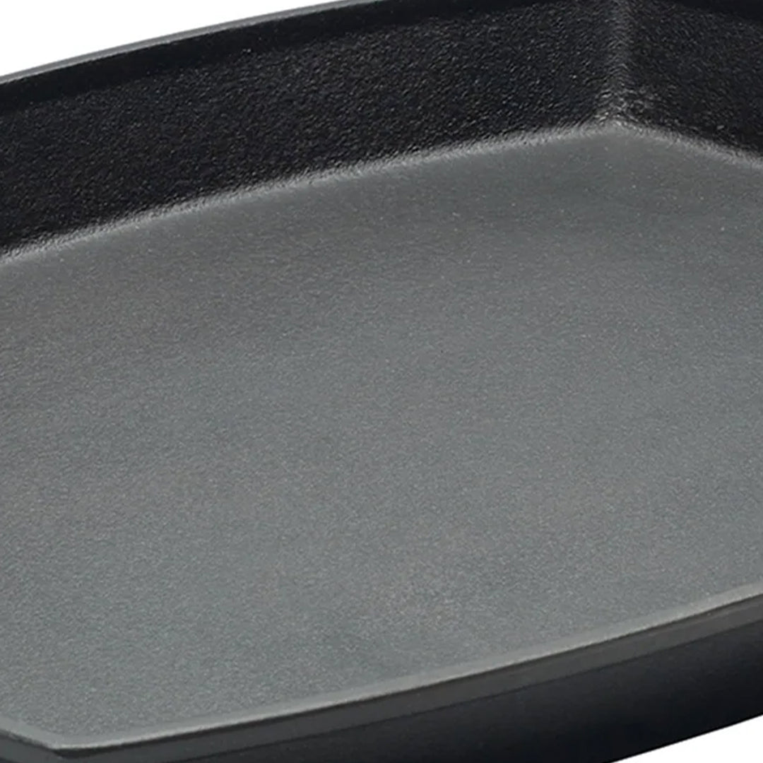 Bayou Classic 12"x14" Cast Iron Pan with Wide Loop Handles, Black (Open Box) - VMInnovations