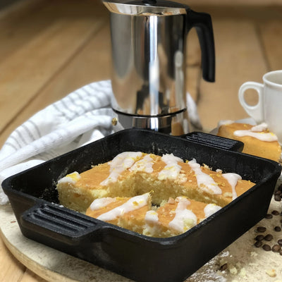 Bayou Classic 8x8 Inch Pre Seasoned Cast Iron Cake Pan Casserole Bakeware (Used) - VMInnovations