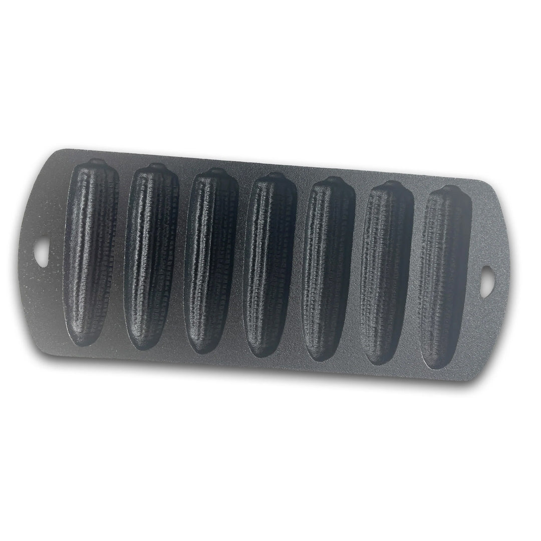 Bayou Classic 12x5" Heavy Duty Cast Iron Cornbread Pan with 7 Molds, Black(Used)