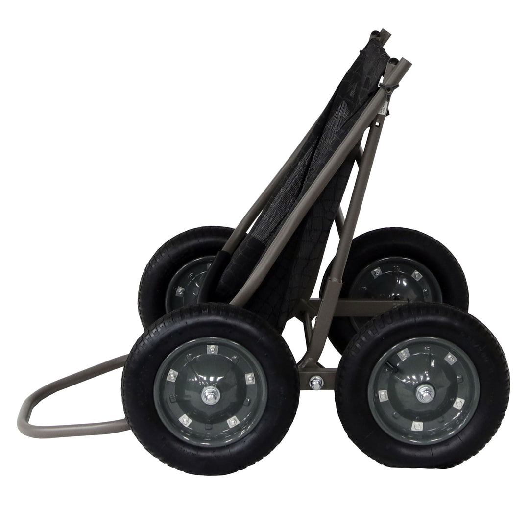 Hawk Crawler Multi-Use Folding Cart, Hunting Cart w/ 500lb Capacity, Dark Gray