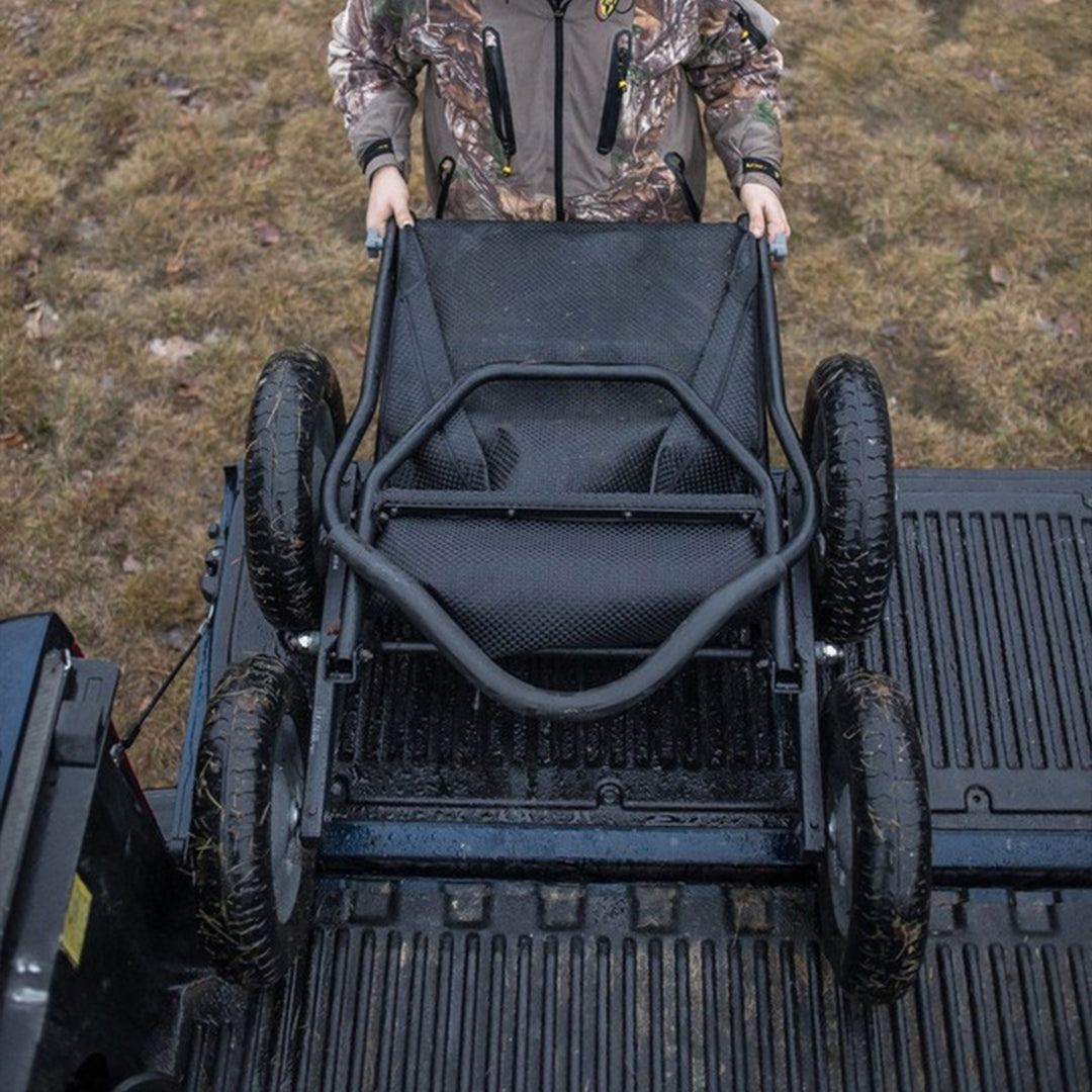 Hawk Crawler Multi-Use Folding Cart, Hunting Cart w/ 500lb Capacity, Dark Gray