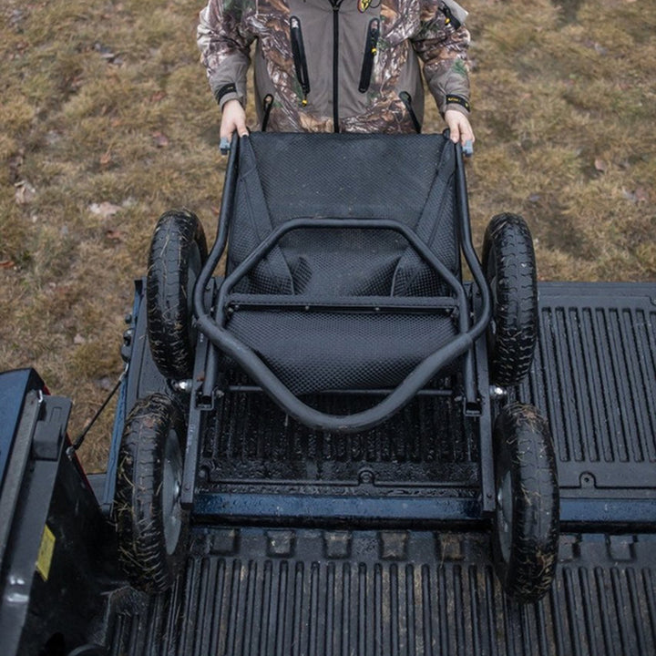 Hawk Crawler Multi-Use Folding Cart, Hunting Cart w/ 500lb Capacity, Dark Gray