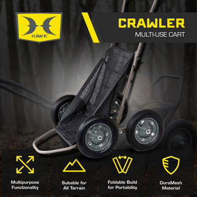 Hawk Crawler 500 Lb. Capacity Foldable Deer Game Cart, Flat Dark Earth (Used)
