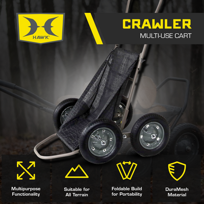 Hawk Crawler 500Lb. Capacity Foldable Game Cart, Flat Dark Earth (Open Box) - VMInnovations