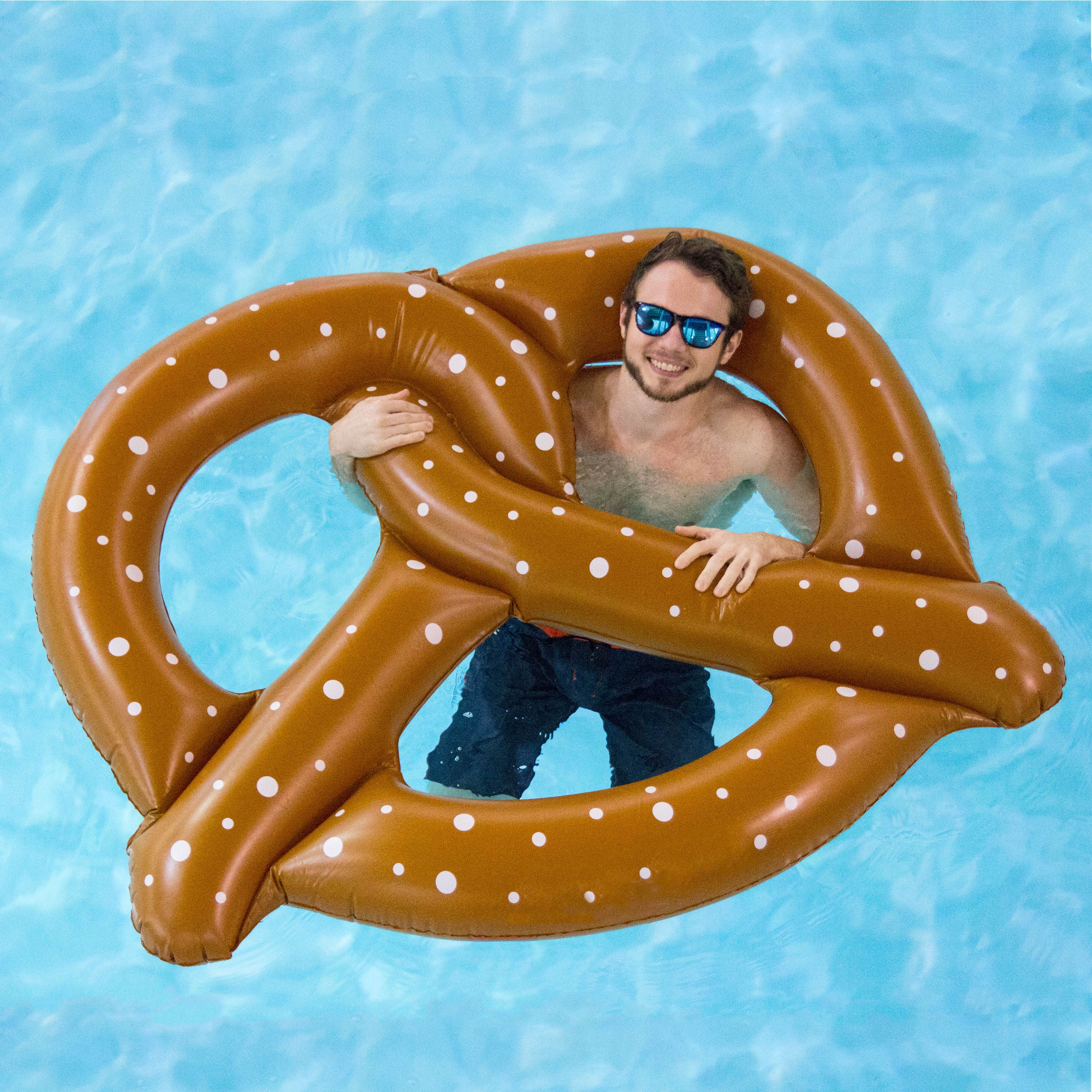 Swimline 60-Inch Giant Inflatable Pretzel Pool Float | 90640 (Open Box)
