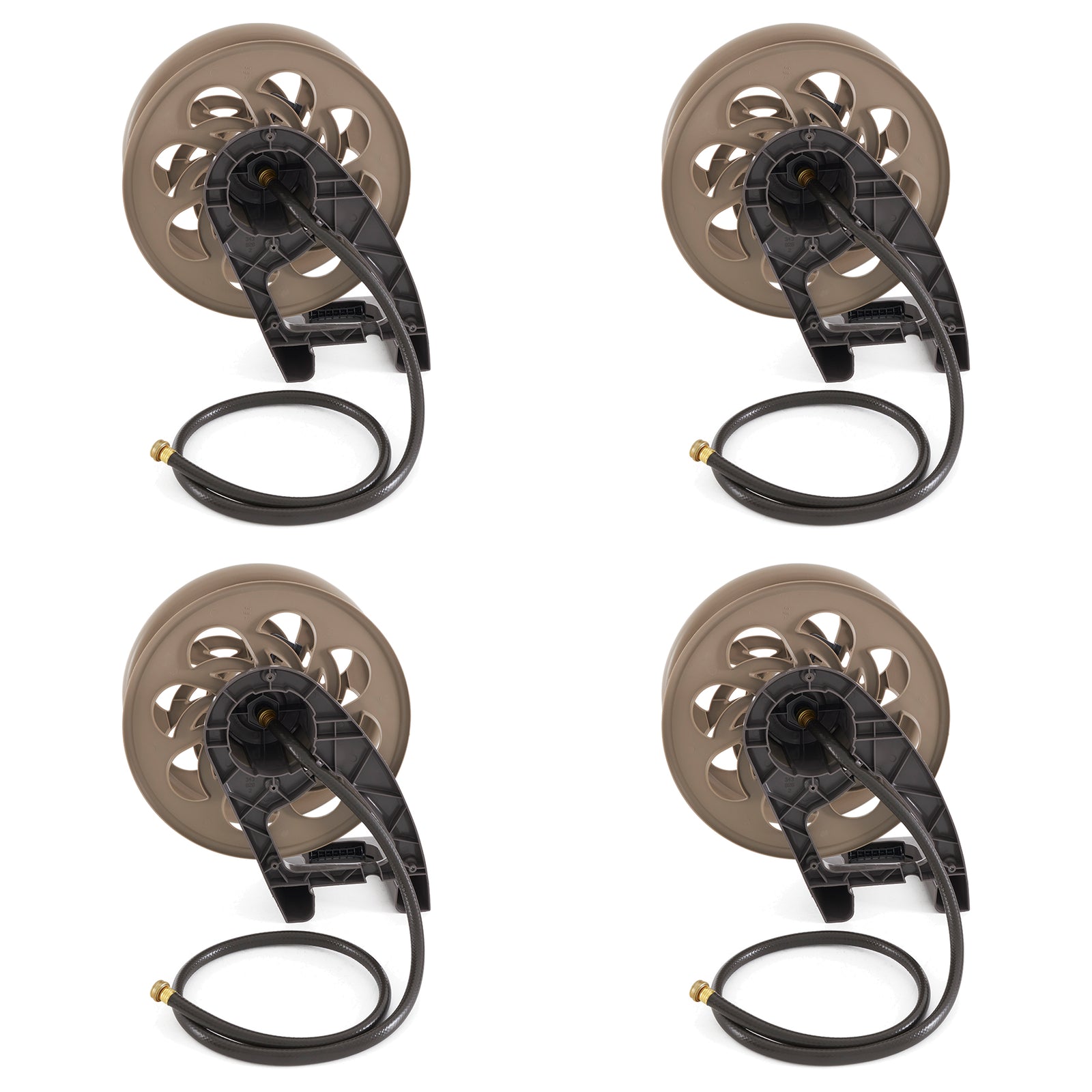 Suncast 125 Foot Wall Mounted Side Tracker 5/8 Inch Garden Hose Reel, (4 Pack) - VMInnovations