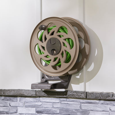 Suncast 125 Foot Wall Mounted Side Tracker 5/8 Inch Garden Hose Reel, (4 Pack) - VMInnovations