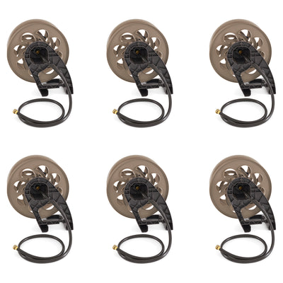 Suncast 125 Foot Wall Mounted Side Tracker 5/8 Inch Garden Hose Reel, (6 Pack)