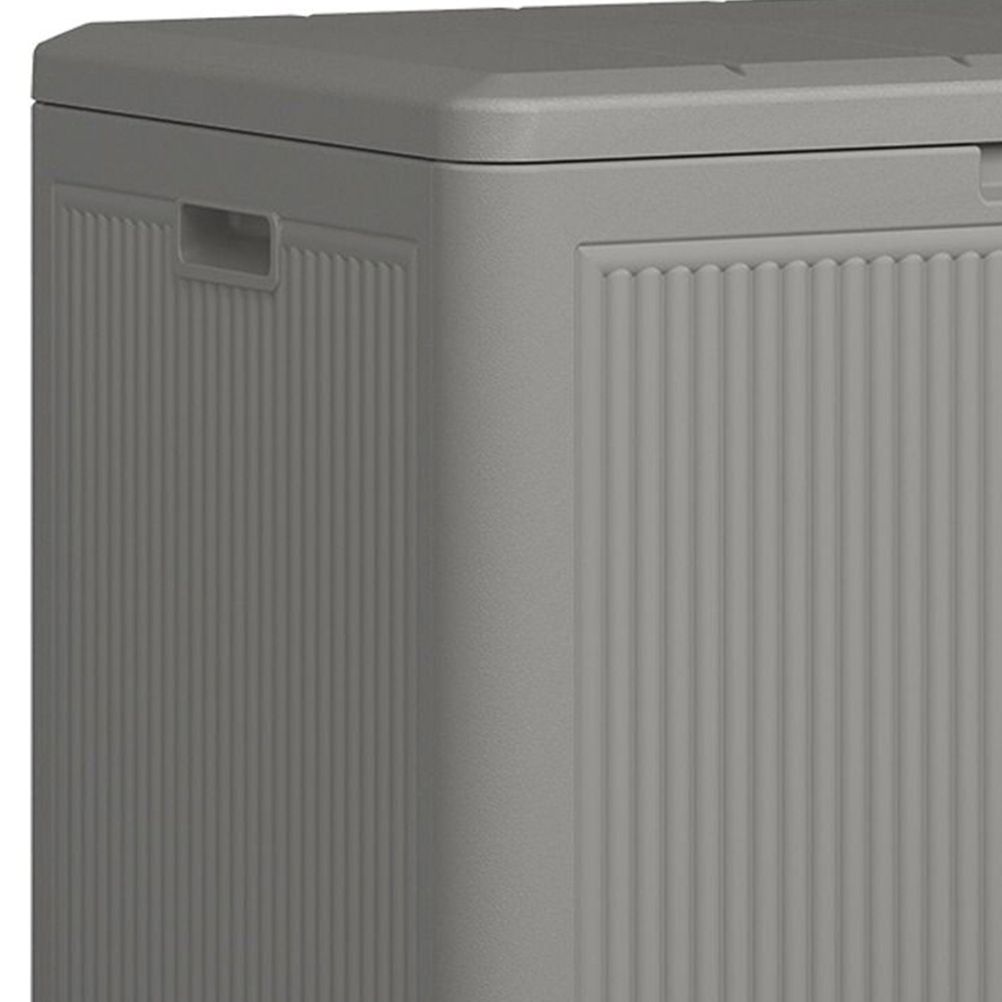 Suncast 22 Gallon Indoor Outdoor Small Patio Deck Storage Box, Stoney (2 Pack) - VMInnovations