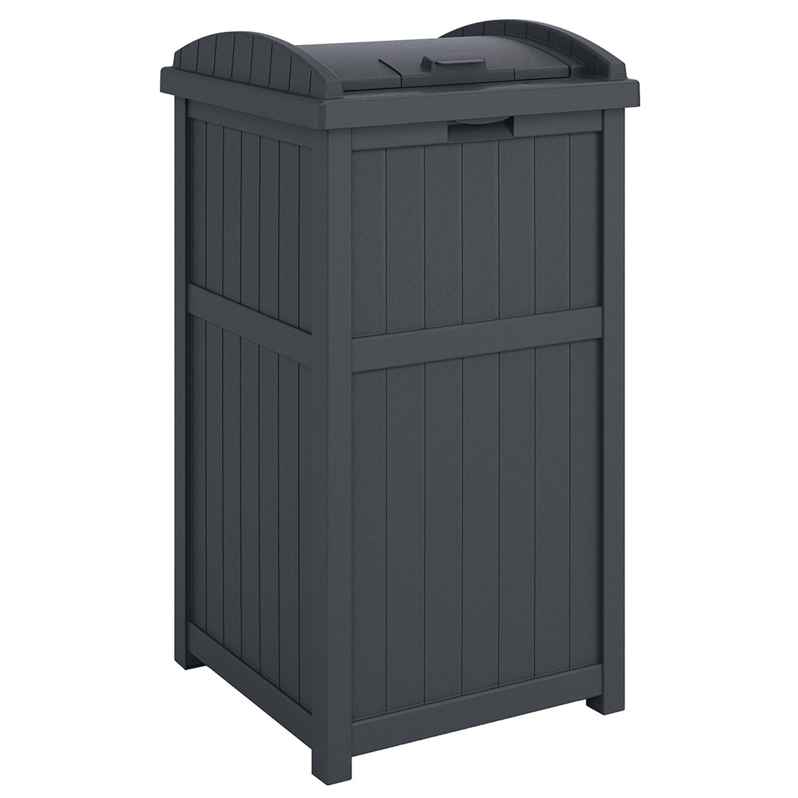 Suncast 30 Gallon Hideaway Trash Waste Bins for Outdoor, Cyberspace (3 Pack) - VMInnovations