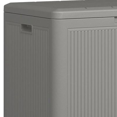 Suncast 22 Gallon Indoor Outdoor Small Patio Deck Storage Box, Stoney (4 Pack) - VMInnovations