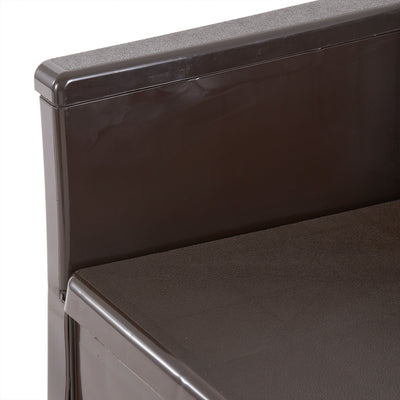 Suncast 31 Gallon Indoor and Outdoor Storage Patio Bench Chair, Java (3 Pack) - VMInnovations