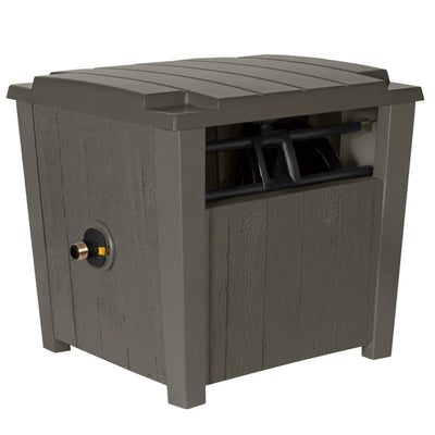 Suncast Farmington Hideaway Garden Hose Storage Pot Container, Stoney (2 Pack) - VMInnovations