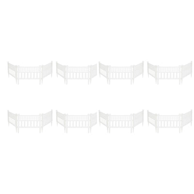 Suncast Grand View 14.5 x 24 Inch Yard Garden Border Fence Panel, White (8 Pack) - VMInnovations