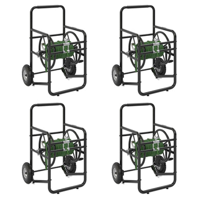 Suncast Professional Portable 200' Garden Hose Reel Wheeled Cart, Black (4 Pack)