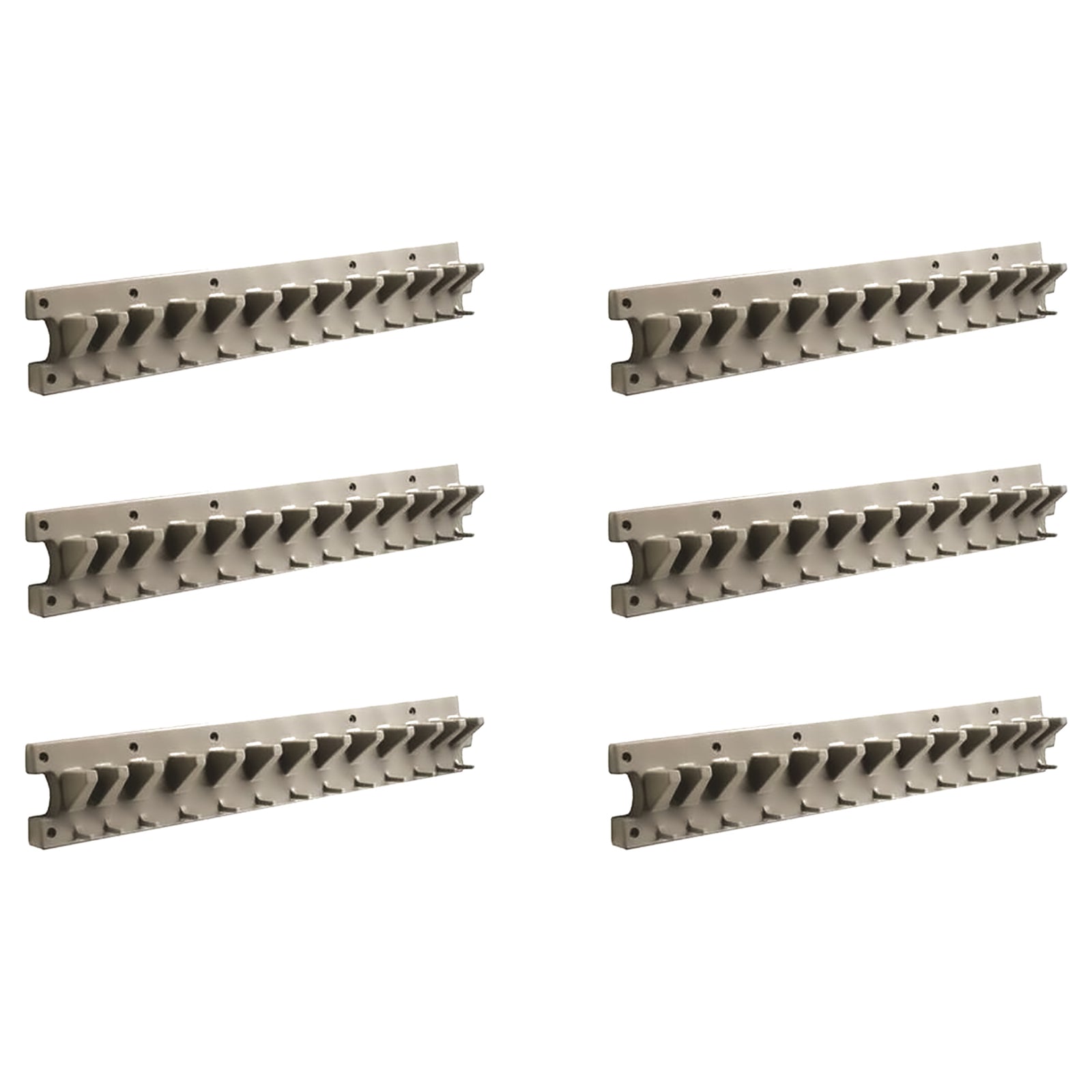 Suncast 2 Ft. Wall Mounted Garage Garden Hand Tool Organizer, Platinum (6 Pack) - VMInnovations