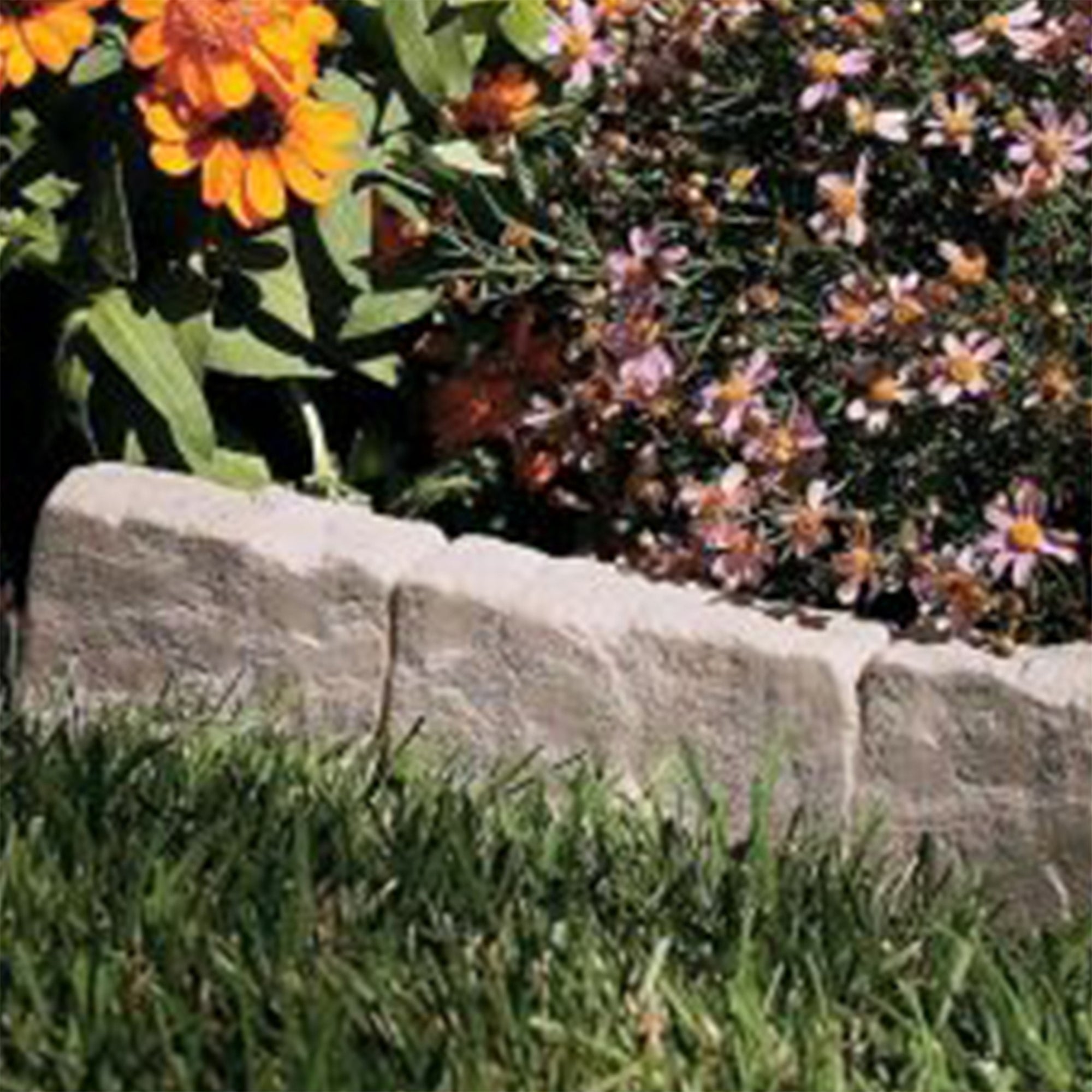 Suncast 12 Inch Landscape Design Decorative Natural Stone Edging, Gray (12 Pack) - VMInnovations