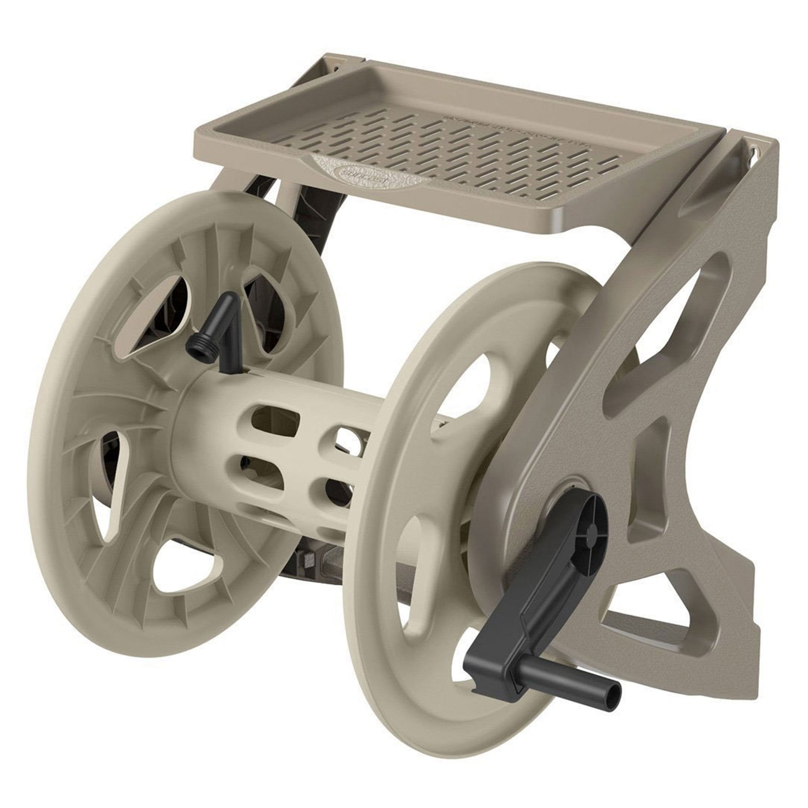 Suncast Handler 200 Foot Plastic Wall Mounted Outdoor Garden Hose Reel (3 Pack) - VMInnovations