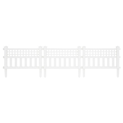 Suncast Grand View 14.5 x 24 Inch Yard Garden Border Fence Panel, White (2 Pack) - VMInnovations
