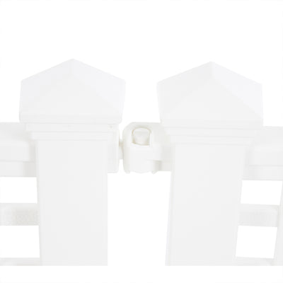 Suncast Grand View 14.5 x 24 Inch Yard Garden Border Fence Panel, White (2 Pack) - VMInnovations