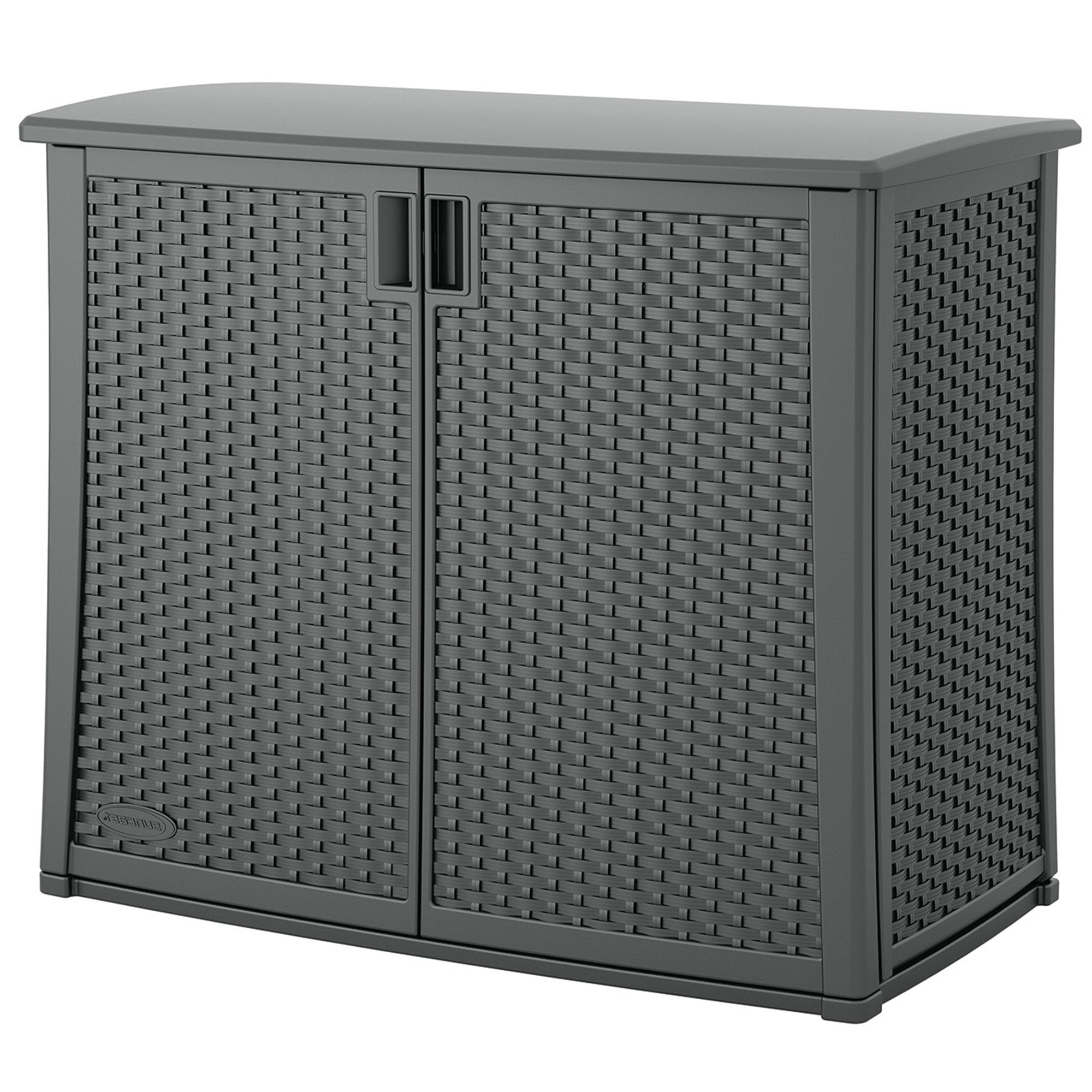 Suncast Lockable Outdoor Cabinet Deck Storage Box w/ Adjustable Shelf (3 Pack) - VMInnovations