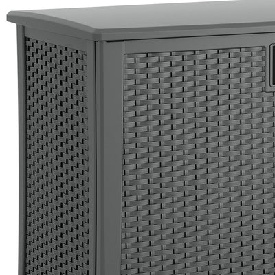Suncast Lockable Outdoor Cabinet Deck Storage Box w/ Adjustable Shelf (3 Pack) - VMInnovations