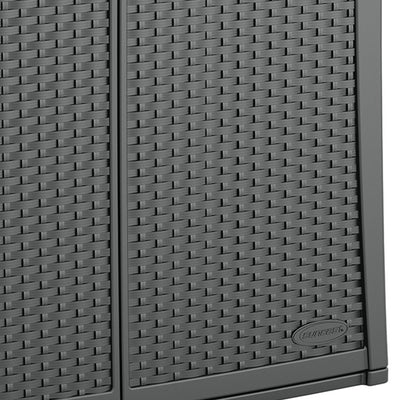Suncast Lockable Outdoor Cabinet Deck Storage Box w/ Adjustable Shelf (3 Pack) - VMInnovations