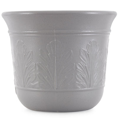 Suncast 300 Foot Heavy Duty 5 Gallon Decorative Garden Hose Pot, Gray (8 Pack)