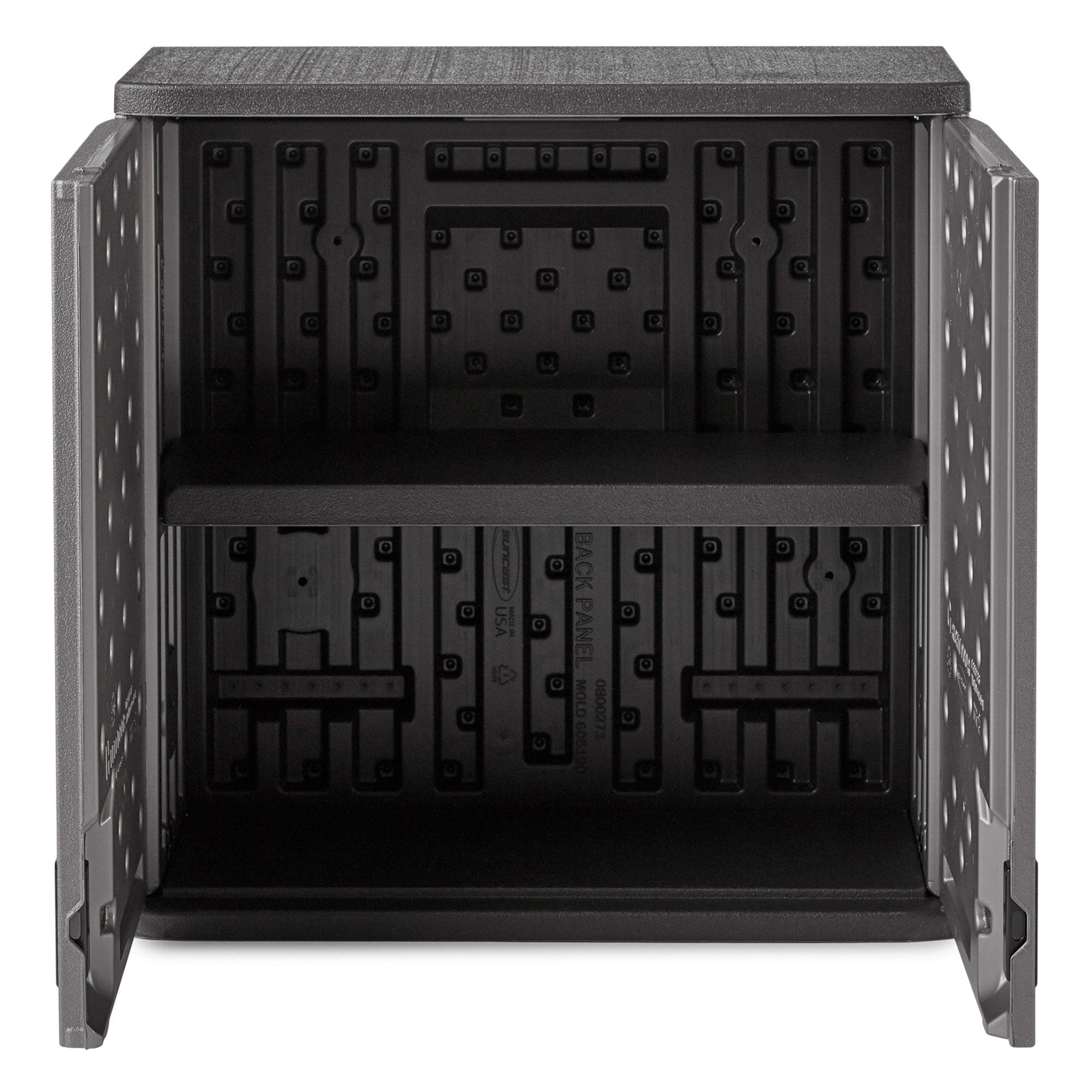 Suncast Single Shelf Garage Wall Cabinet with Wall Mounted Hand Tool Organizer - VMInnovations