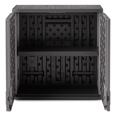 Suncast Single Shelf Wall Cabinet w/Wall Mounted Hand Tool Organizer (2 Pack) - VMInnovations