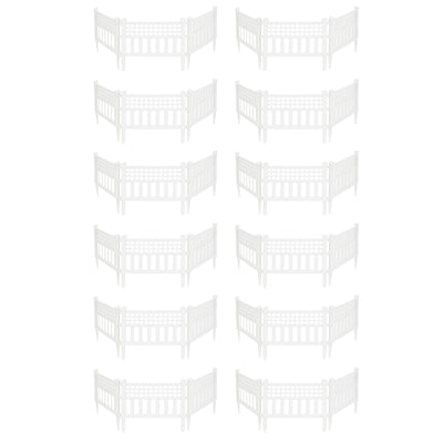 Suncast Grand View 14.5 x 24 Inch Garden Border Fence Panel, White (12 Pack) - VMInnovations