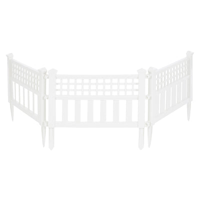 Suncast Grand View 14.5 x 24 Inch Garden Border Fence Panel, White (12 Pack) - VMInnovations