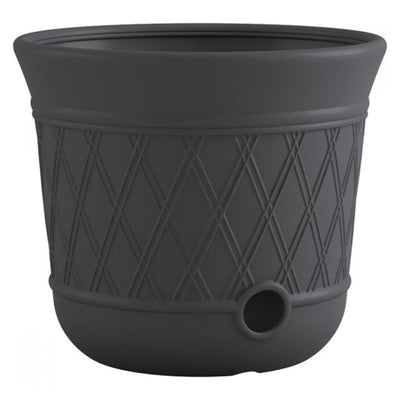 Suncast 14'' x 12" Decorative Hideaway Garden Hose Storage Pot, Gray (4 Pack)