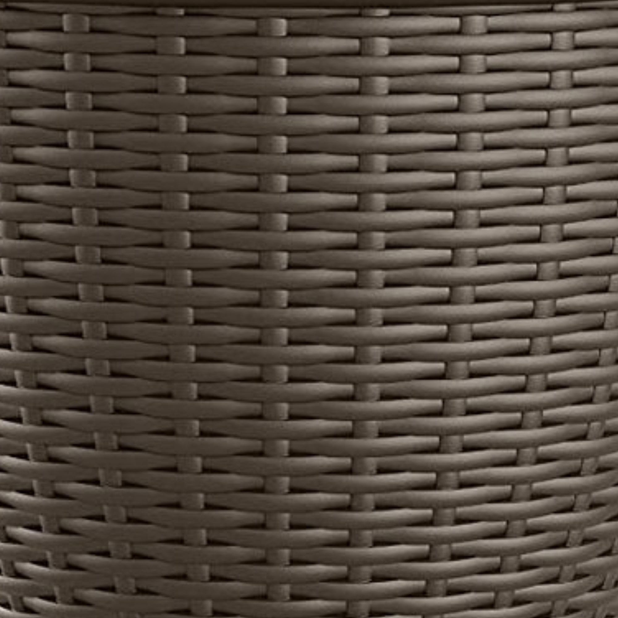 Suncast Willow 18" Diameter Decorative Wicker Patio Planter Pot, Java (2 Pack) - VMInnovations