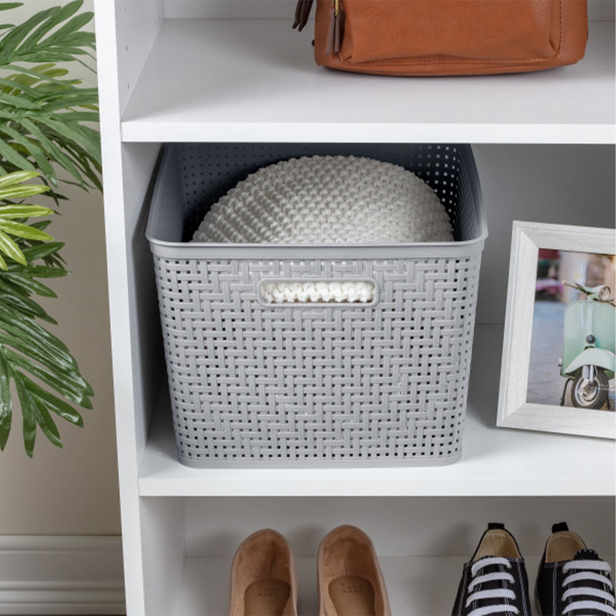 Sterilite 14"Lx8"H Woven Rectangular Tall Basket for Home Organization (6 Pack) - VMInnovations
