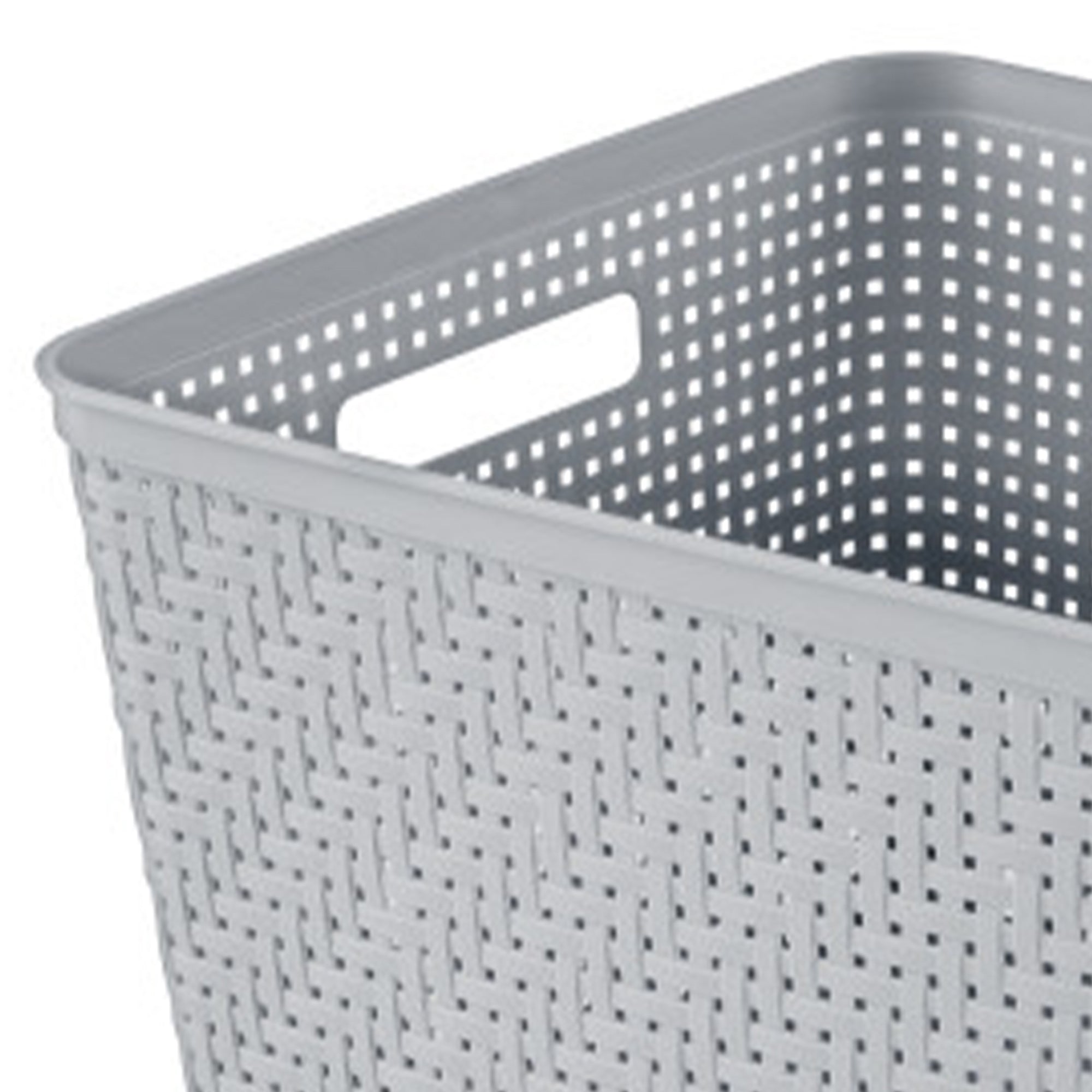 Sterilite 14"Lx8"H Woven Rectangular Tall Basket for Home Organization (6 Pack) - VMInnovations