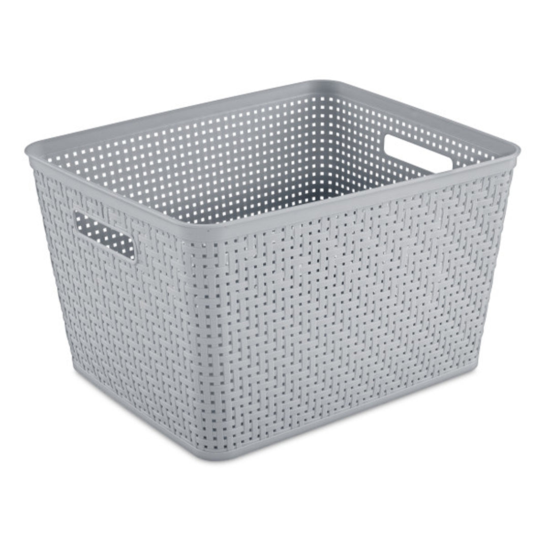 Sterilite 14"Lx8"H Woven Rectangular Tall Basket for Home Organization (12 Pack)