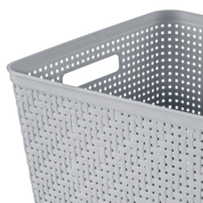 Sterilite 14"Lx8"H Woven Rectangular Tall Basket for Home Organization (12 Pack)